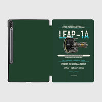 Thumbnail for CFM LEAP-1A design on dark green samsung tablet tablet case