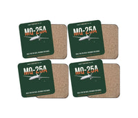 Thumbnail for MQ-25A STINGRAY design on dark green 4 pieces set coaster