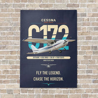 Thumbnail for Cessna 172 Skyhawk vertical canvas print - no frame - navy blue background