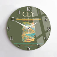 Thumbnail for Calvi - Sainte-Catherine Airport CLY Wall-Clock No-Frame - Green Army