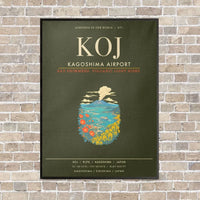 Thumbnail for Kagoshima Airport KOJ - Canvas Framed - Green Army
