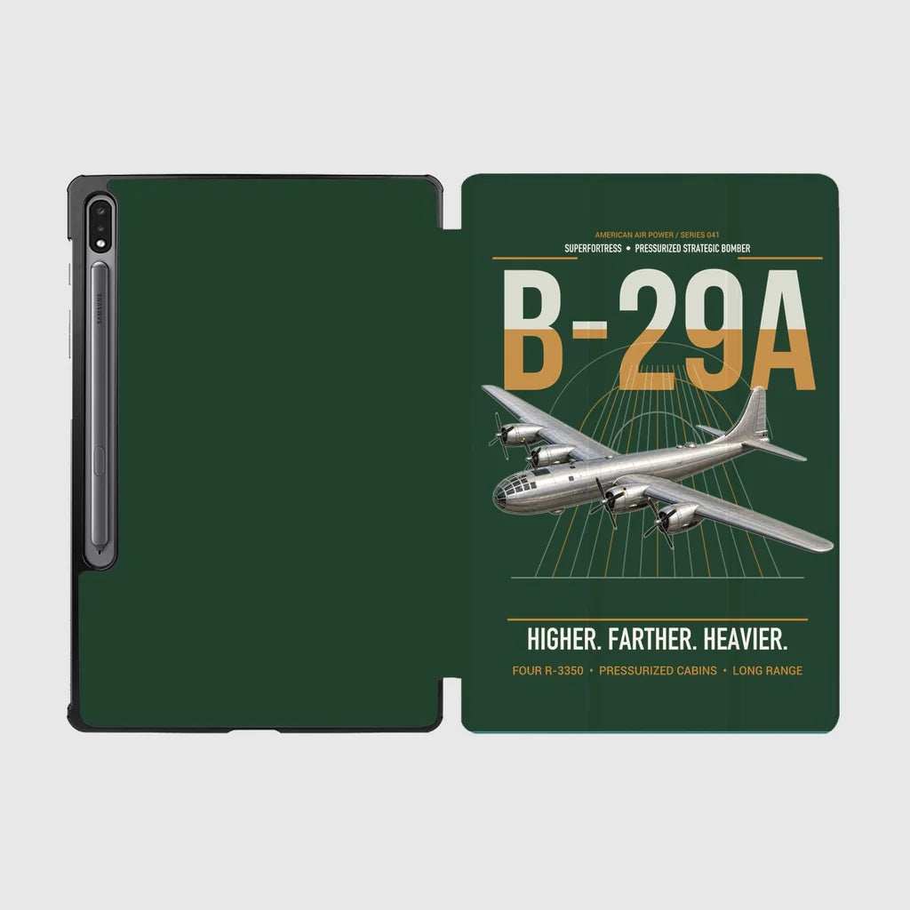 B-29A Superfortress design on dark green samsung tablet tablet case