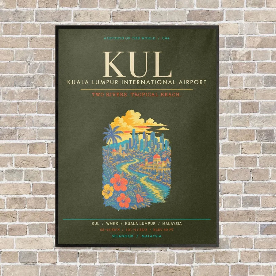 Kuala Lumpur International Airport KUL - Canvas Framed - Green Army