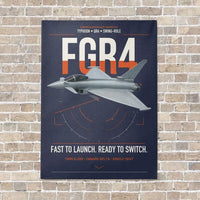 Thumbnail for Eurofighter Typhoon FGR4 vertical canvas print - no frame - navy blue background