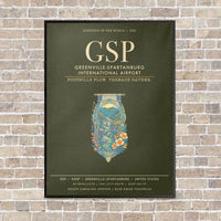 Thumbnail for Greenville-Spartanburg International Airport GSP - Canvas Framed - Green Army