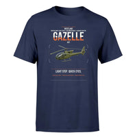 Thumbnail for Westland Gazelle AH1 design on navy blue t-shirt, single-side print