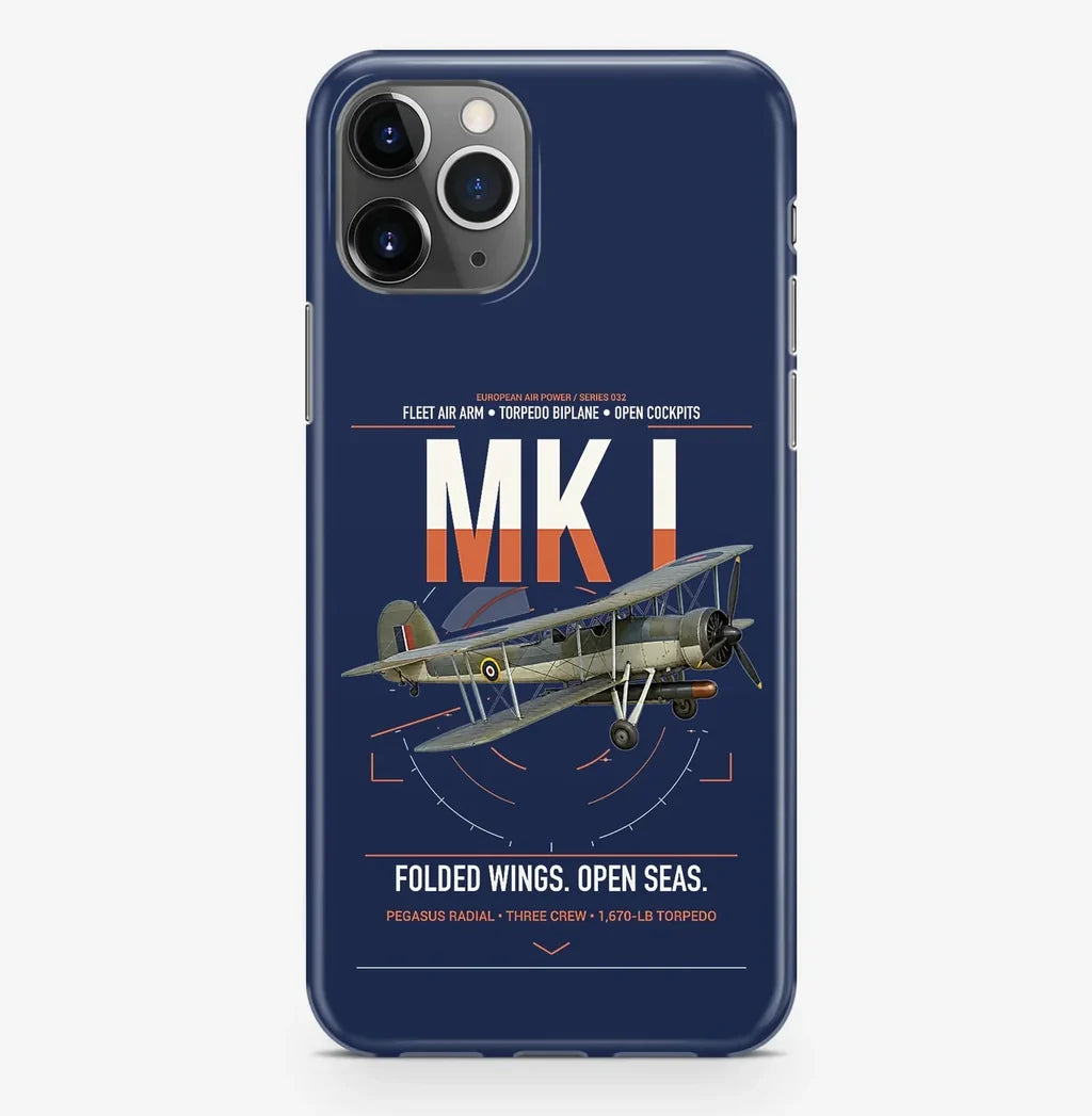Fairey Swordfish Mk I design on navy blue magsafe iphone case, for iPhone Pro Max