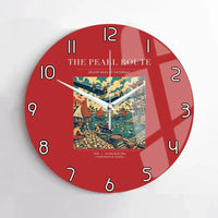 Thumbnail for VINTAGE G4072 - The Pearl Route - Designed Wall Clocks design on red no-frame