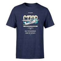Thumbnail for Cessna 170B design on navy blue t-shirt, single-side print