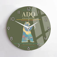 Thumbnail for Kodiak Airport ADQ Wall-Clock No-Frame - Green Army