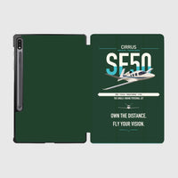 Thumbnail for Cirrus Vision Jet G2+ design on dark green samsung tablet tablet case