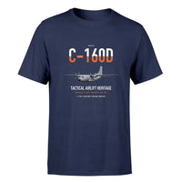 Thumbnail for Transall C-160D design on navy blue double-side t-shirt, single-side print