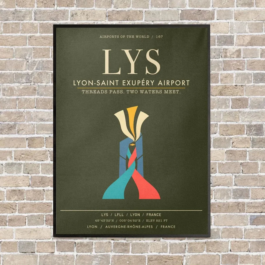 Lyon-Saint Exupery Airport LYS - Canvas Framed - Green Army