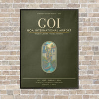 Thumbnail for Goa International Airport Dabolim GOI - Canvas Framed - Green Army