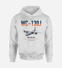 Thumbnail for WC-130J Hurricane Hunter design on white double-side hoodie, single-side print