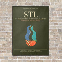 Thumbnail for St. Louis Lambert International Airport STL - Canvas Framed - Green Army