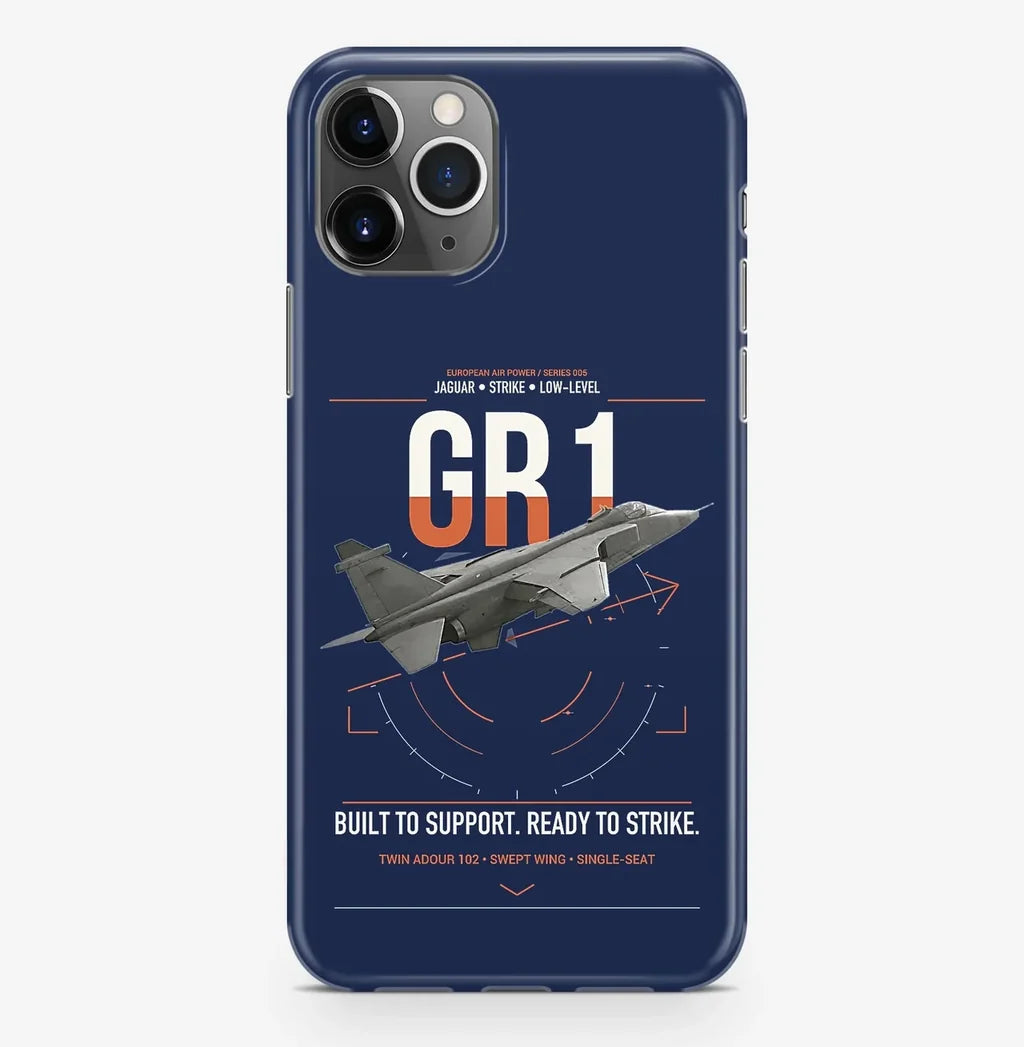 SEPECAT Jaguar GR1 design on navy blue magsafe iphone case, for iPhone Pro Max