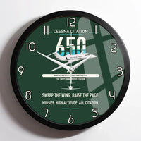 Thumbnail for Cessna Citation 650 - Citation III design on dark green framed wall clock