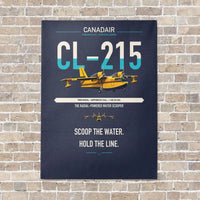 Thumbnail for Canadair CL-215 vertical canvas print - no frame - navy blue background