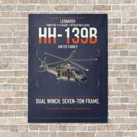 Thumbnail for Leonardo HH-139B vertical canvas print - no frame - navy blue background