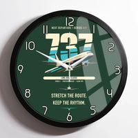 Thumbnail for Boeing 737-400 Classic design on dark green framed wall clock