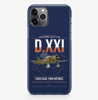 Thumbnail for Fokker D.XXI — Dutch LVA aircraft 221 design on navy blue magsafe iphone case, for iPhone Pro Max
