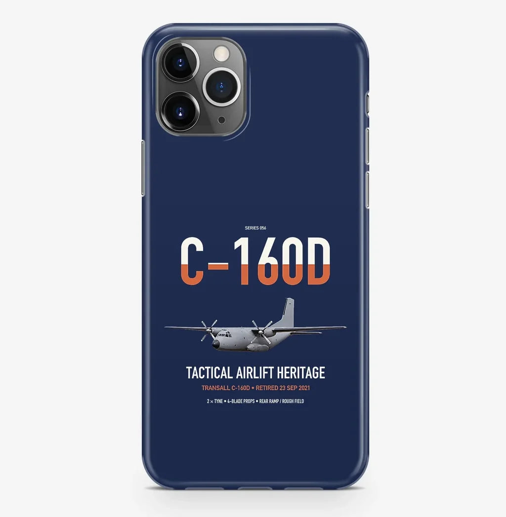 Transall C-160D design on navy blue magsafe iphone case, for iPhone Pro Max