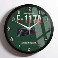 Thumbnail for F-117A Nighthawk design on dark green framed wall clock