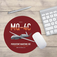 Thumbnail for MQ-4C Triton IFC-4 design on dark red round mouse pad