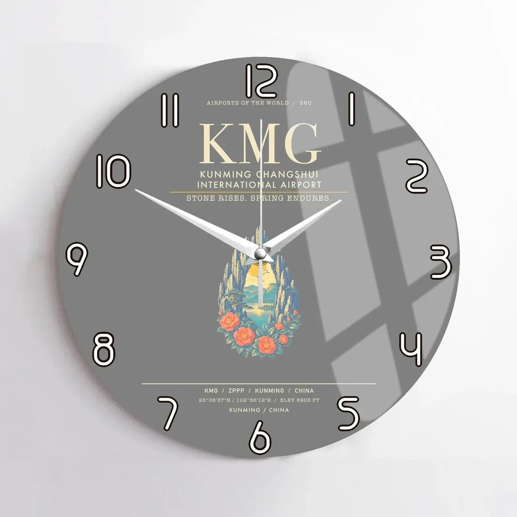 Kunming Changshui International Airport KMG Wall-Clock No-Frame - Gray