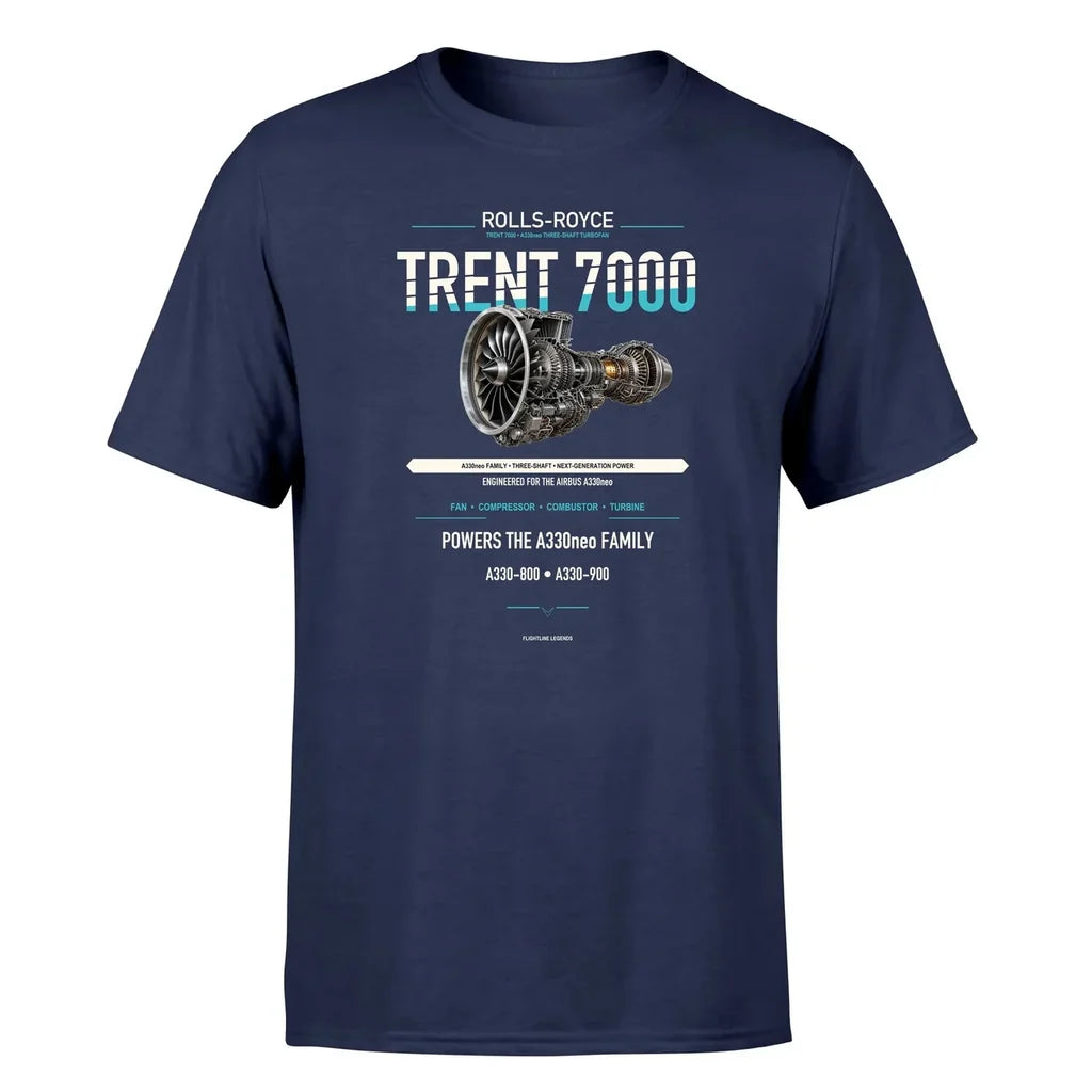 Trent 7000 design on navy blue single side