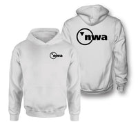 Thumbnail for Northwest Airlines NEW logo on white double side hoodie