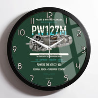 Thumbnail for PW127M design on dark green framed wall clock