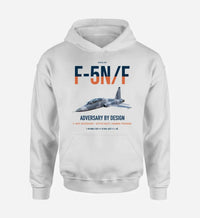 Thumbnail for F-5N F Adversary design on white double-side hoodie, single-side print
