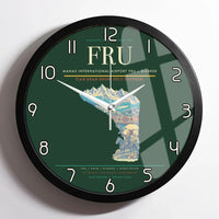 Thumbnail for Manas International Airport (FRU) design on dark green framed wall clock