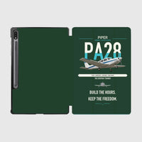 Thumbnail for Piper PA-28 Cherokee design on dark green samsung tablet tablet case