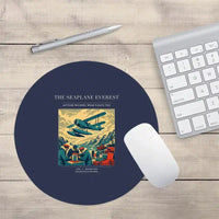 Thumbnail for VINTAGE G4296 - The Seaplane Everest - Designed Mouse Pads design on navyblue round