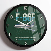 Thumbnail for F-86F Sabre design on dark green framed wall clock