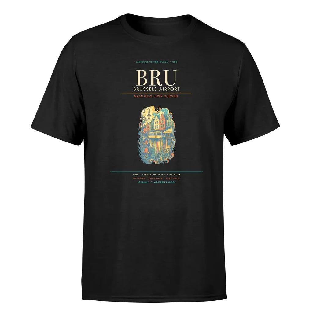Brussels Airport (BRU) Premium T-Shirt Black