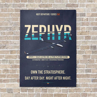 Thumbnail for Airbus Zephyr S vertical canvas print - no frame - navy blue background