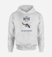 Thumbnail for Airbus H215 design on white double-side hoodie, single-side print