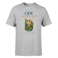 Thumbnail for Yeager Airport (CRW) T-Shirt single-side front print in Light Gray | yeager-airport-crw-double-side-t-shirt