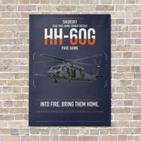 Thumbnail for Sikorsky HH-60G Pave Hawk vertical canvas print - no frame - navy blue background