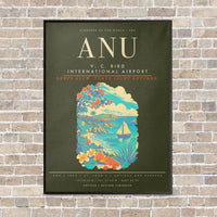 Thumbnail for V. C. Bird International Airport ANU - Canvas Framed - Green Army