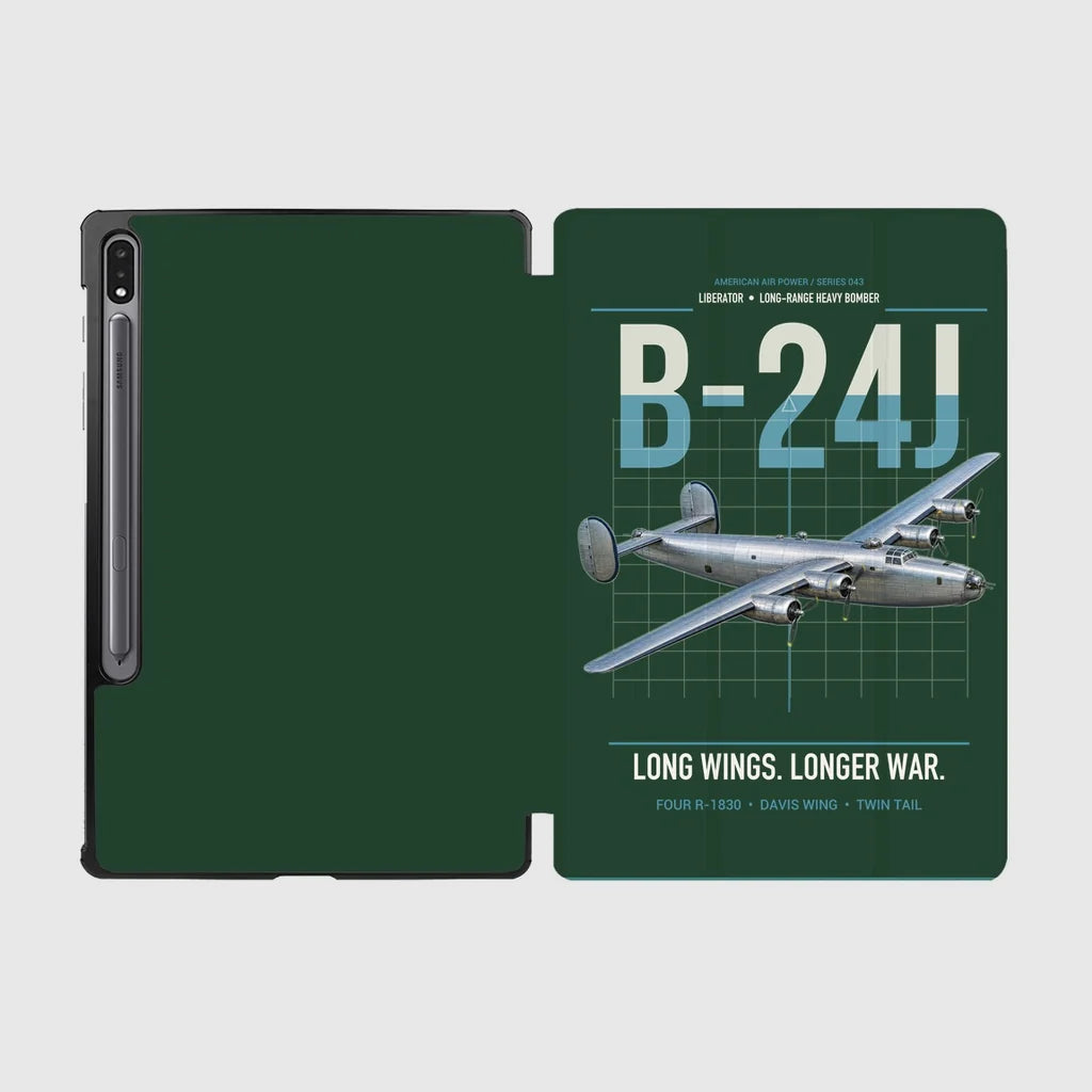 B-24J Liberator design on dark green samsung tablet tablet case
