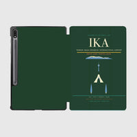 Thumbnail for Tehran Imam Khomeini International Airport (IKA) design on dark green samsung tablet tablet case