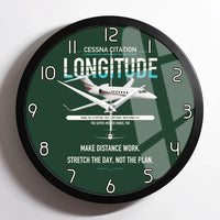 Thumbnail for Cessna Citation Longitude design on dark green framed wall clock