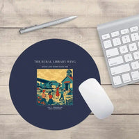 Thumbnail for VINTAGE G4392 - The Rural Library Wing - Designed Mouse Pads design on navyblue round