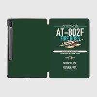 Thumbnail for Air Tractor AT-802F Fire Boss design on dark green samsung tablet tablet case