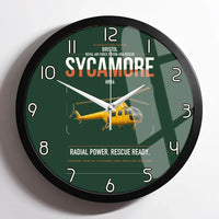 Thumbnail for Bristol Sycamore HR14 design on dark green framed wall clock